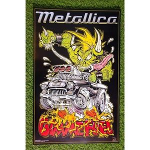 Metallica Gimme Fuel Rock n Roll Poster Ed Roth Vintage 1998 #6171 NOS